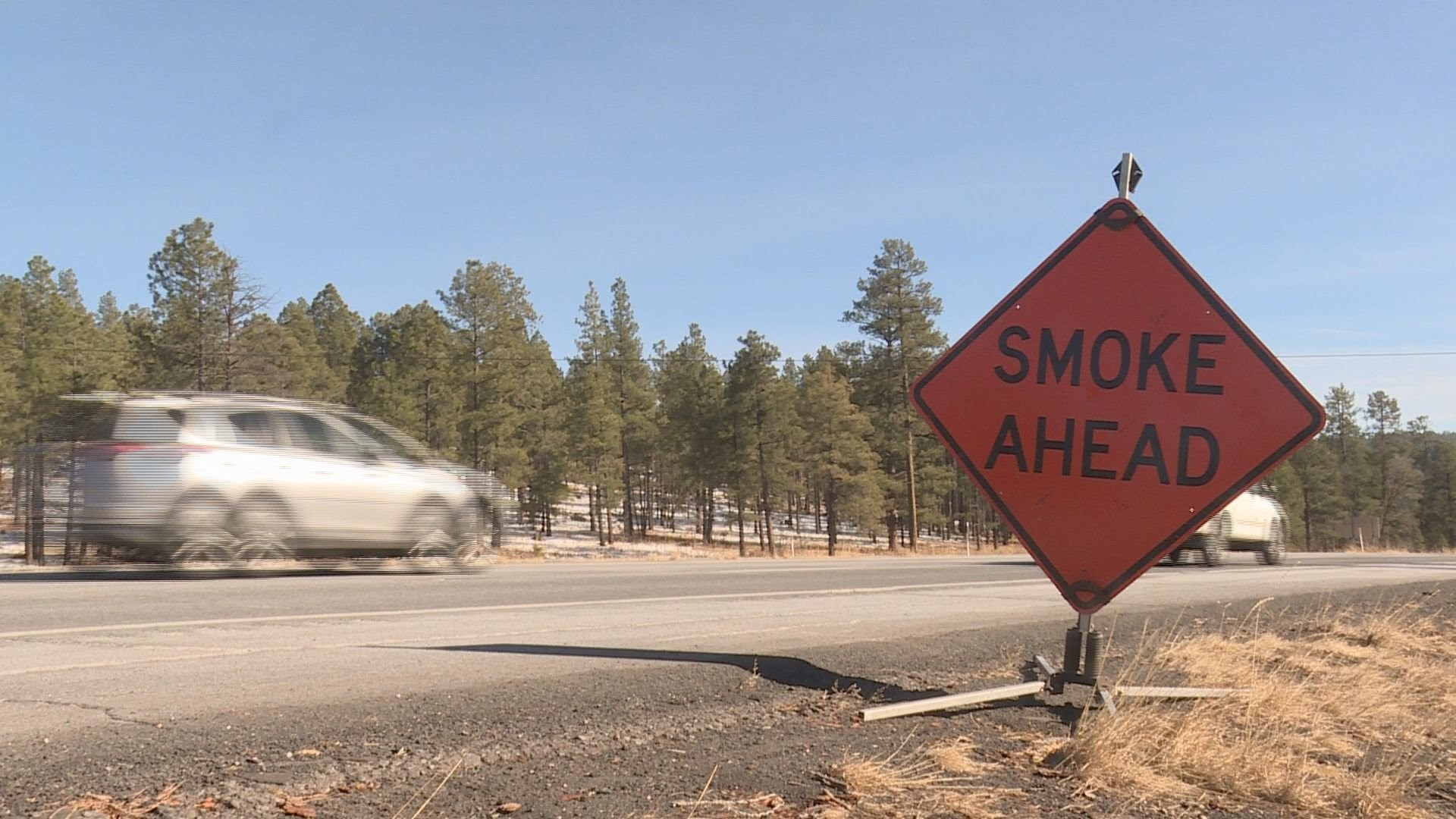 Pile burns in Flagstaff could leave lingering smoke near I17
